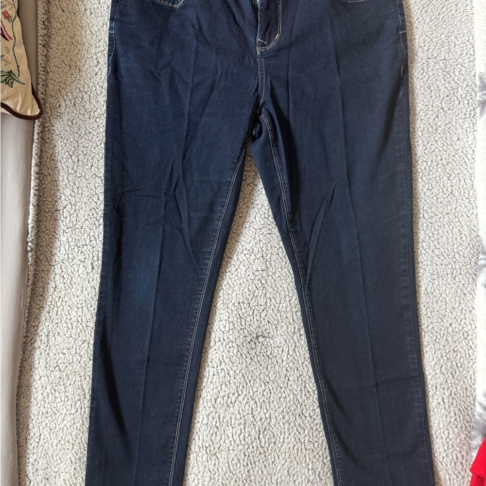 Seven7 Gold Logo Dark Denim Jeans